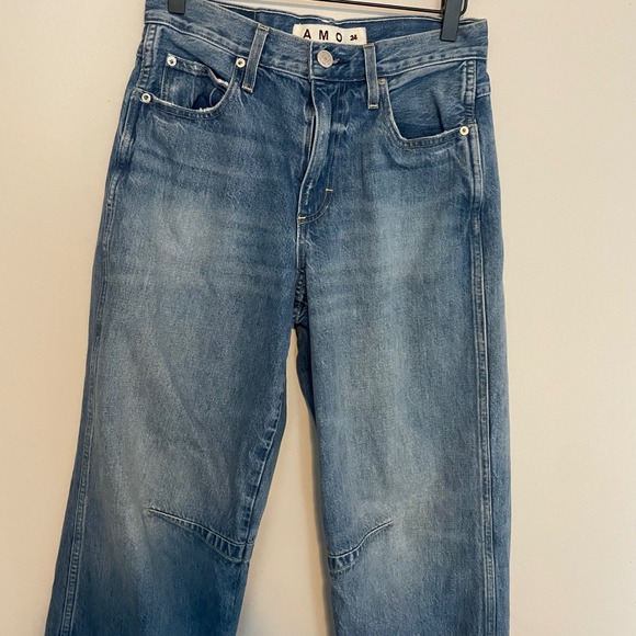 AMO Sandra Barrel Baggy jeans Wide 24 denim boho classic casual cotton - Picture 5 of 8